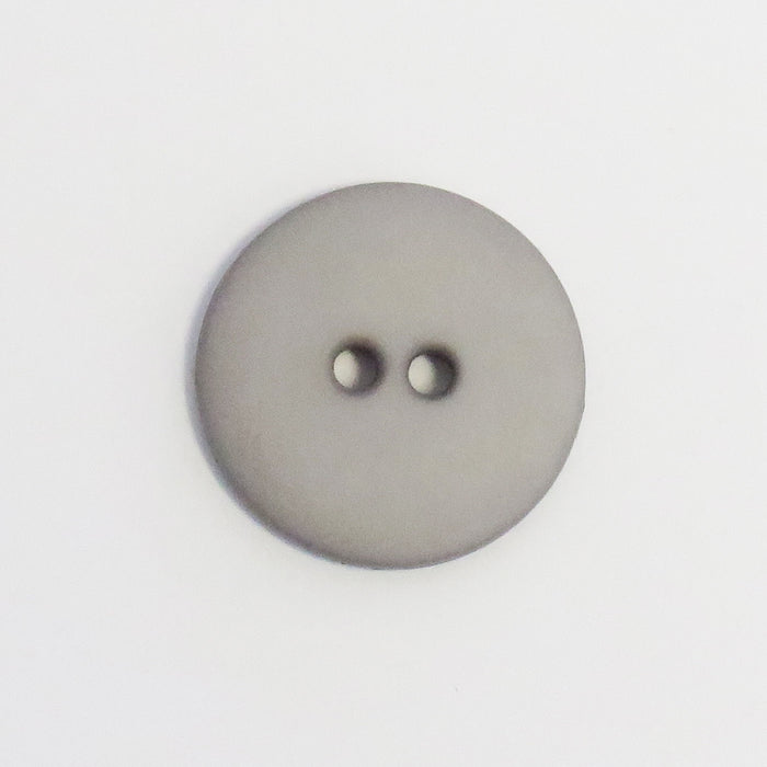 2 Hole plastic Shirt button - 11 mm - Grey