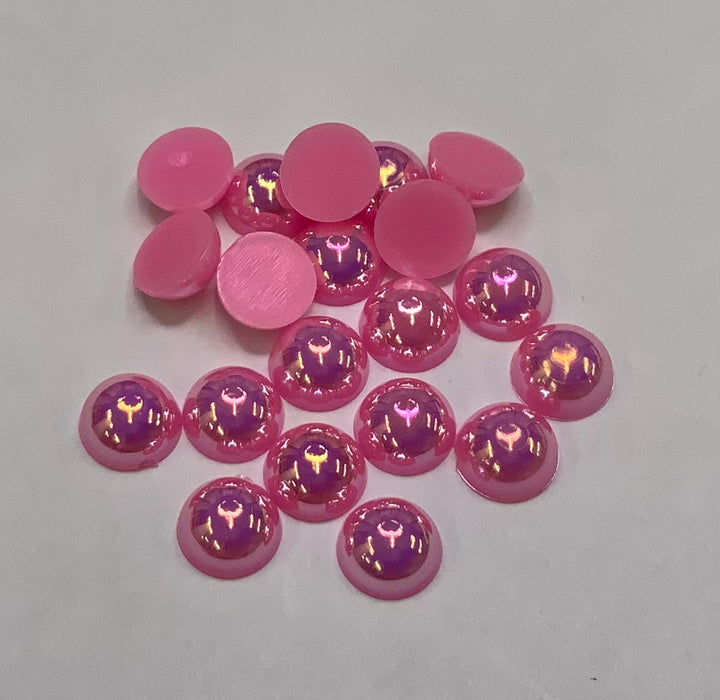 MBY - Dark Pink AB - Half Pearls