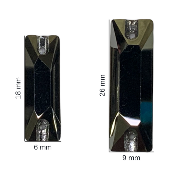 JET HEMATITE - BAGUETTE