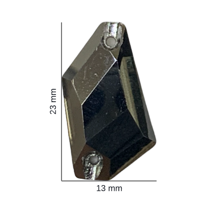 JET HEMATITE - DE-ART - 13 x 23 MM