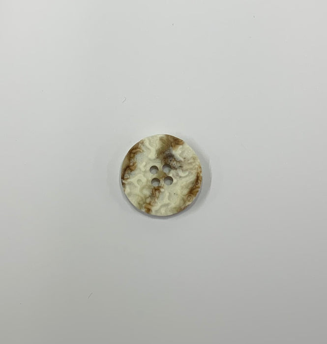 4 Hole plastic button - 20 mm - Beige