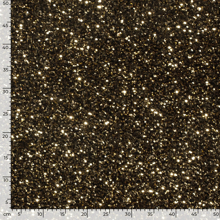 Sequins on Velour - GOLD