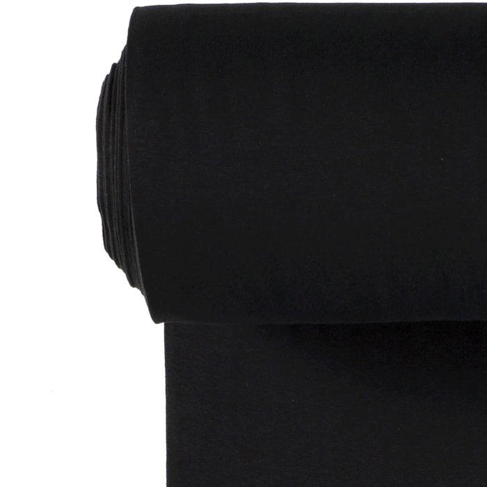 Tubular cuff fine rib - Black