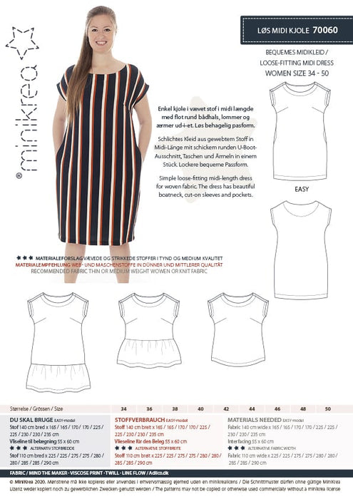 70060 LOOSE-FITTING MIDI DRESS