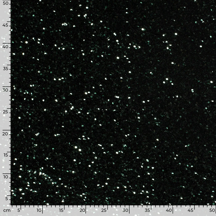 Sequins on Velour - DARK GREEN