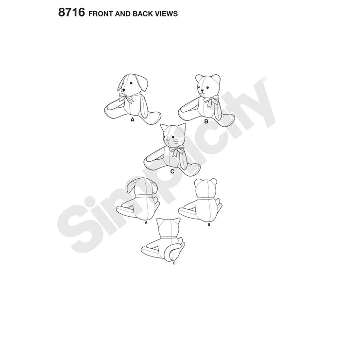 8716 Stuffed Animals. Size: One Size