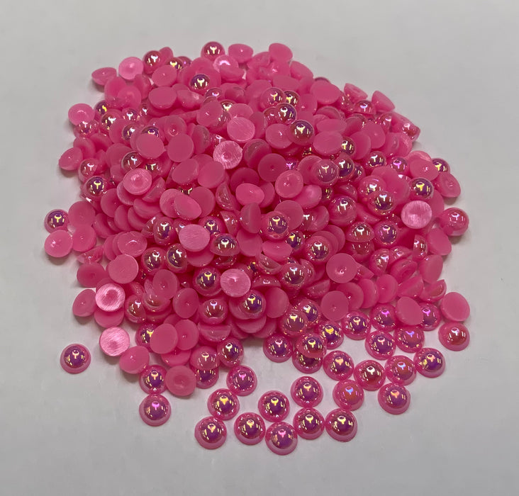 MBY - Dark Pink AB - Half Pearls