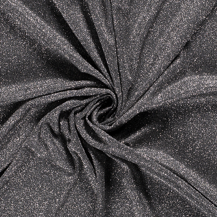 Jersey Starlight Lurex - BLACK/SILVER
