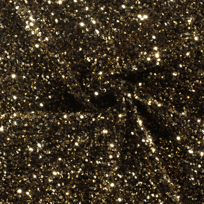Sequins on Velour - GOLD