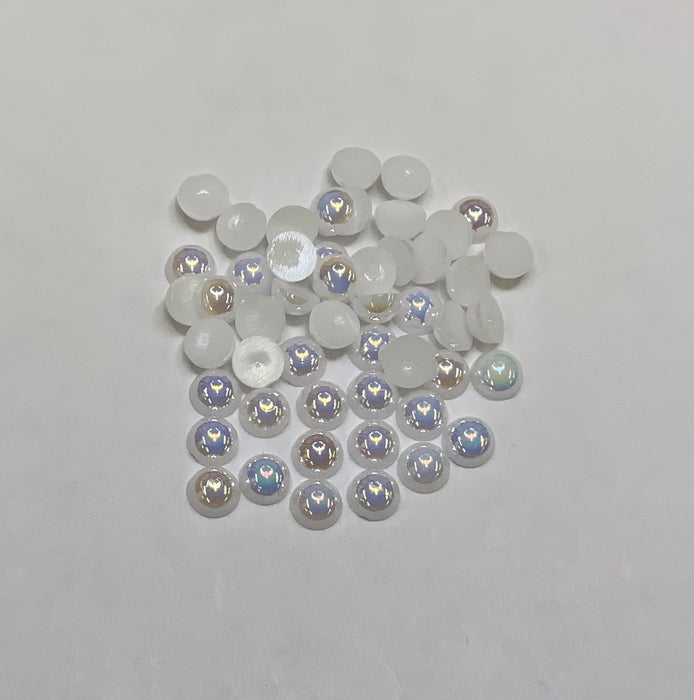 MBY - White AB - Half Pearls