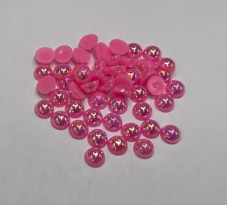 MBY - Dark Pink AB - Half Pearls