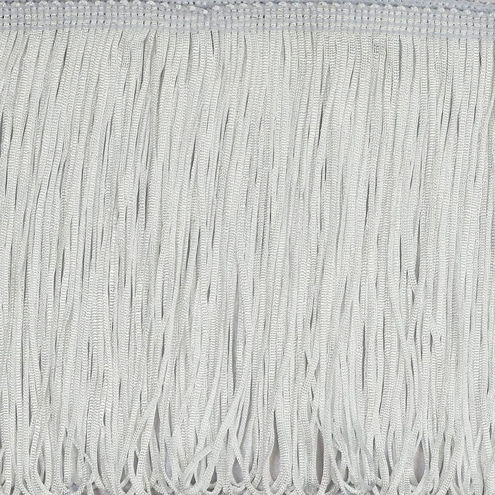 Stretch Fringe trim - WHITE - 15 cm