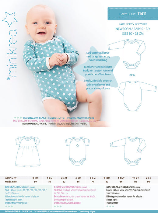 11411 Bodysuit - Size: 0-3 y