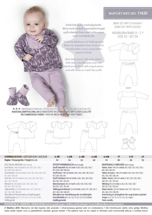 11420 BABY SET WITH SHOES - Size: 0-2 y
