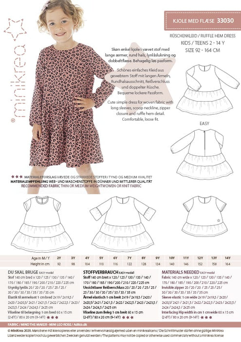 33030 Ruffle Hem Dress