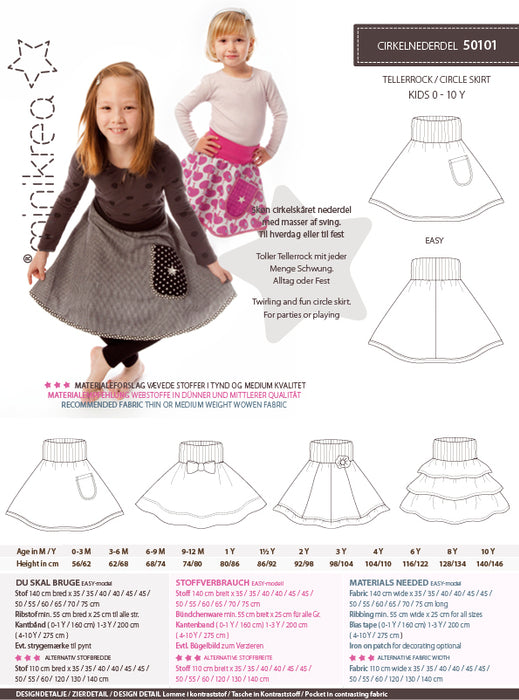 50101 Circle Skirt - Size: 0-10 y