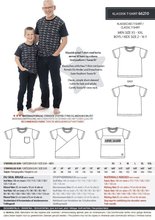 66210 Classic T-shirt - Size: 2-16 y / XS-XXL