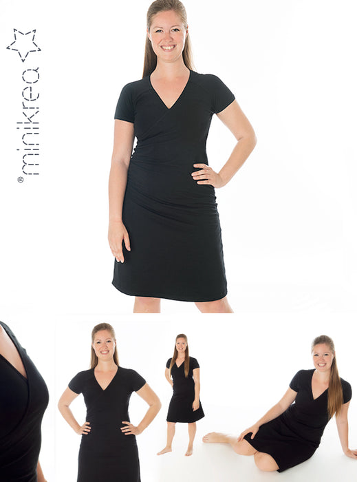 70042 Dress with draping - Size: 34-50