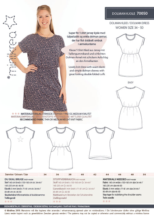 70050 Dolman Dress - Size: 34-50