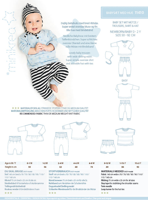 11410 Trousers, shirt & hat - Size: 0-2 y