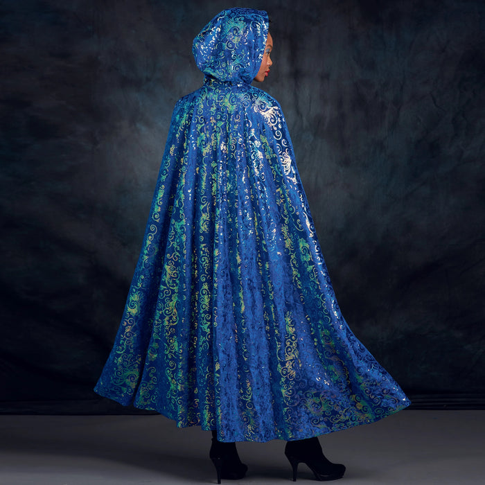 S9008 Misses' Cape with Tie Costumes. Size: S-L (36-46)