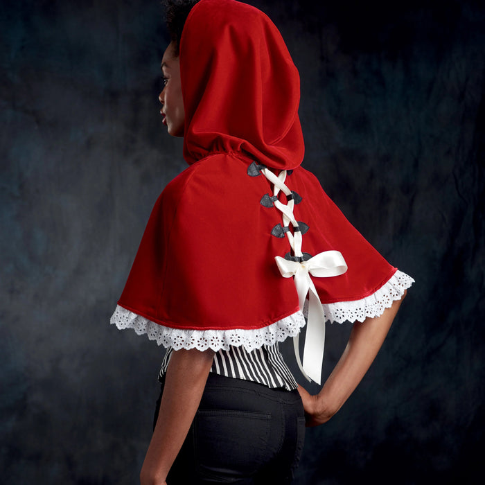 S9008 Misses' Cape with Tie Costumes. Size: S-L (36-46)