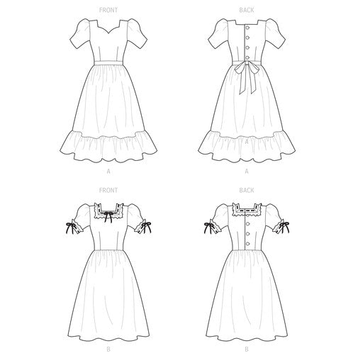 S9464 Misses' 1940s Vintage Dress