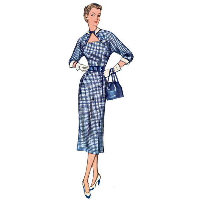 S9465 Misses' 1950s Vintage Dress