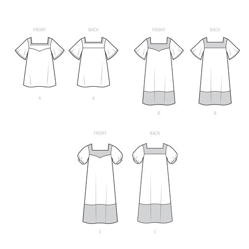 S9477 Misses' Top and Dresses