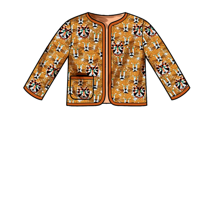 S9485 Toddlers' Knit Top, Jacket, Vest, Skirt and Pants