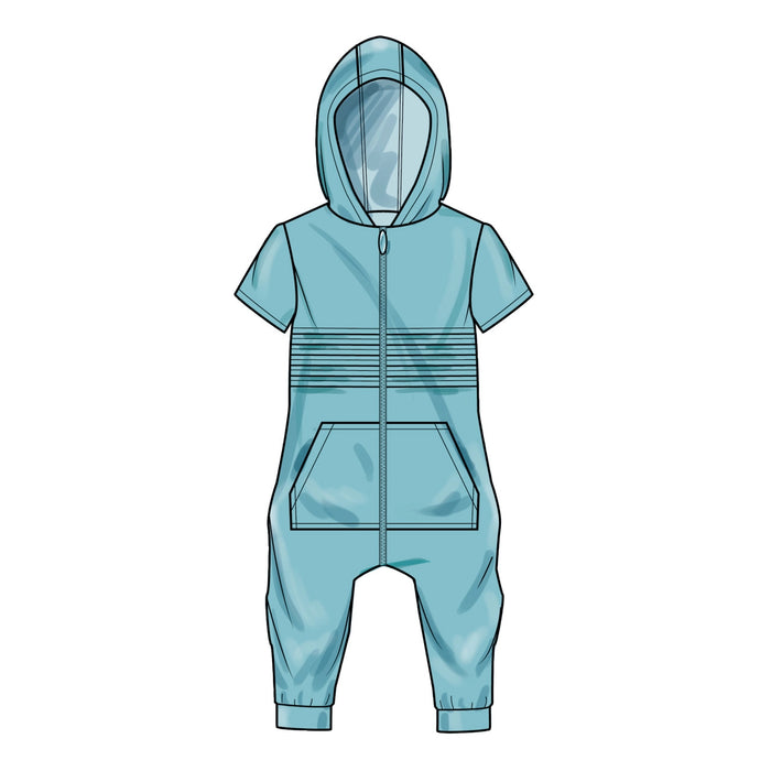 S9486 Toddlers' Knit Jumpsuit