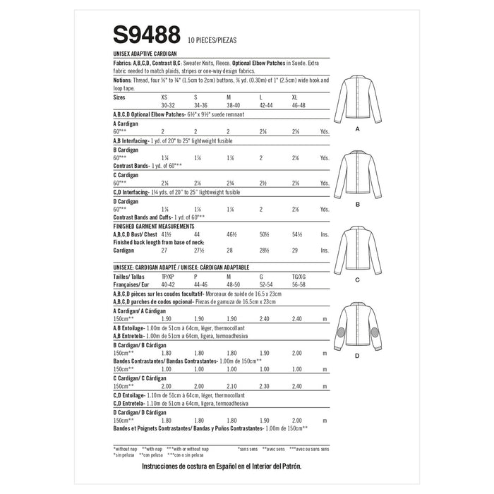 S9488 Unisex Adaptive Cardigan