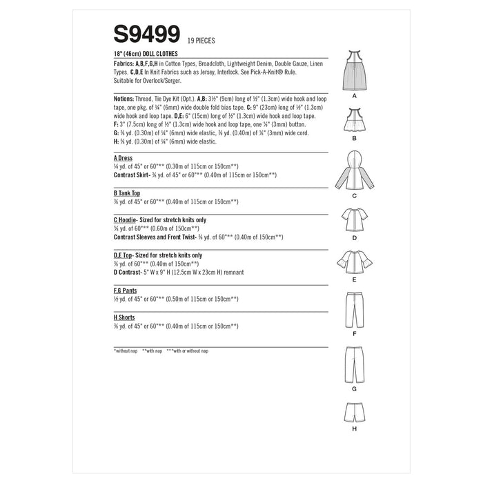 S9499 18" Doll Clothes