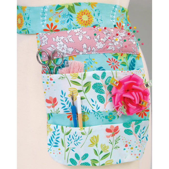 S9506 Cat Organizer with Mouse Pincushion, Mouse Sewing Weights, Apron, Sewing Clip Wristlet