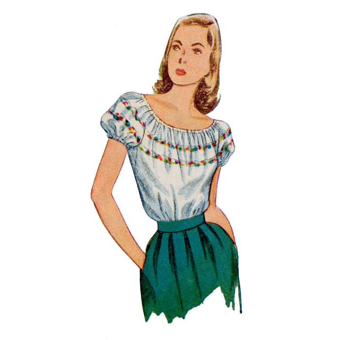 S9538 Misses' 1940s Vintge Blouses