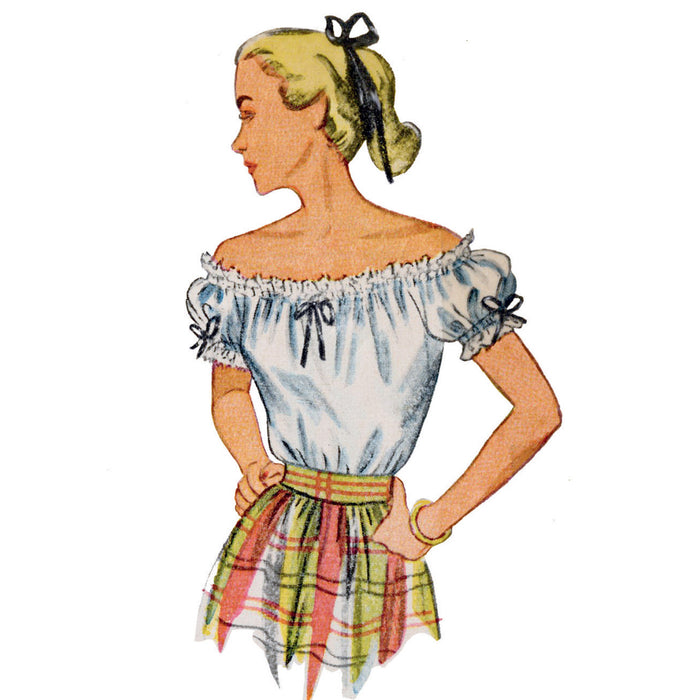S9538 Misses' 1940s Vintge Blouses