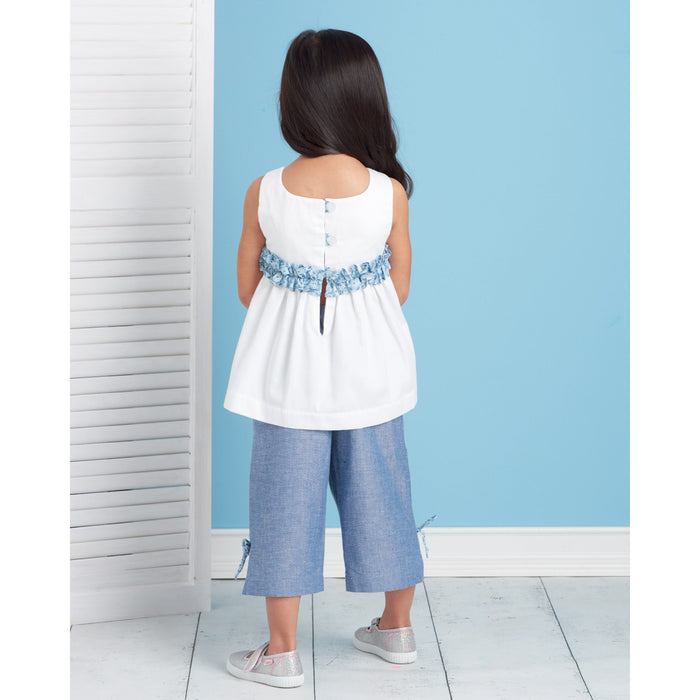 S9559 Children's Dress, Top, Pants, Purses and Headband