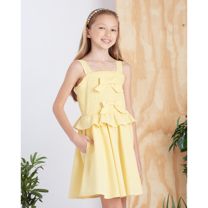 S9560 Children's and Girls' Dress, Top and Skirt