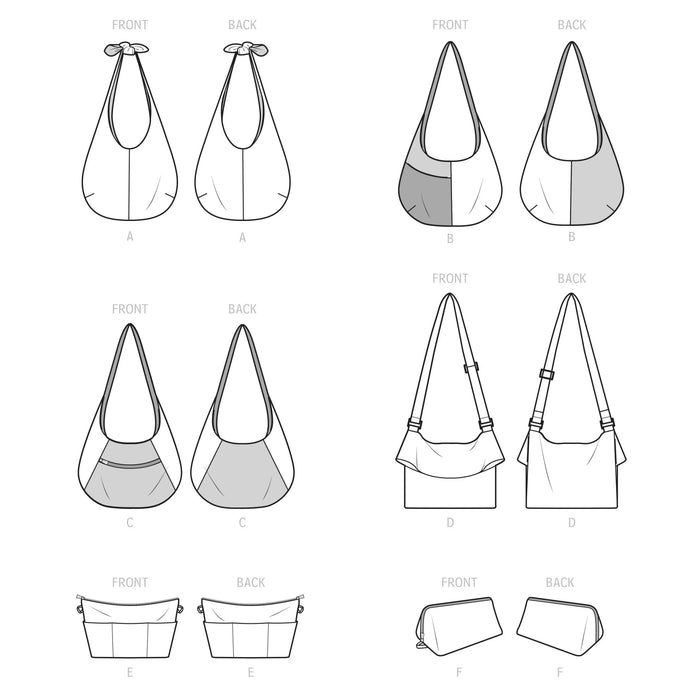 S9563 Slouch Bags, Purse Organizer and Cosmetic Case