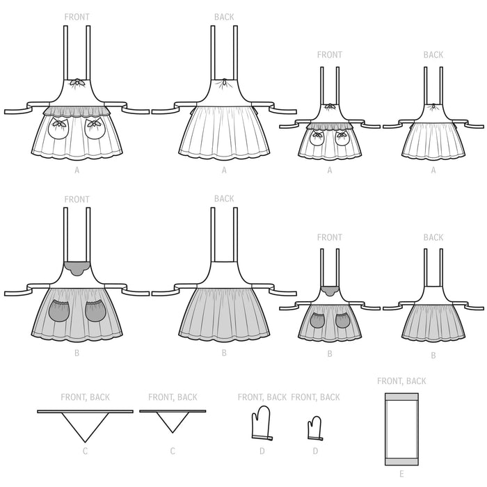 S9565 Children's and Misses' Aprons and Accessories