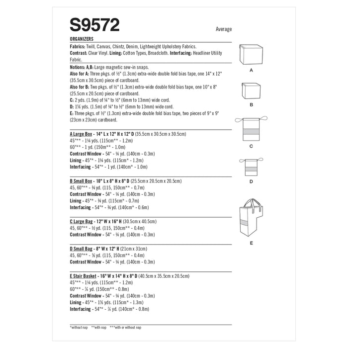 S9572 Organizers