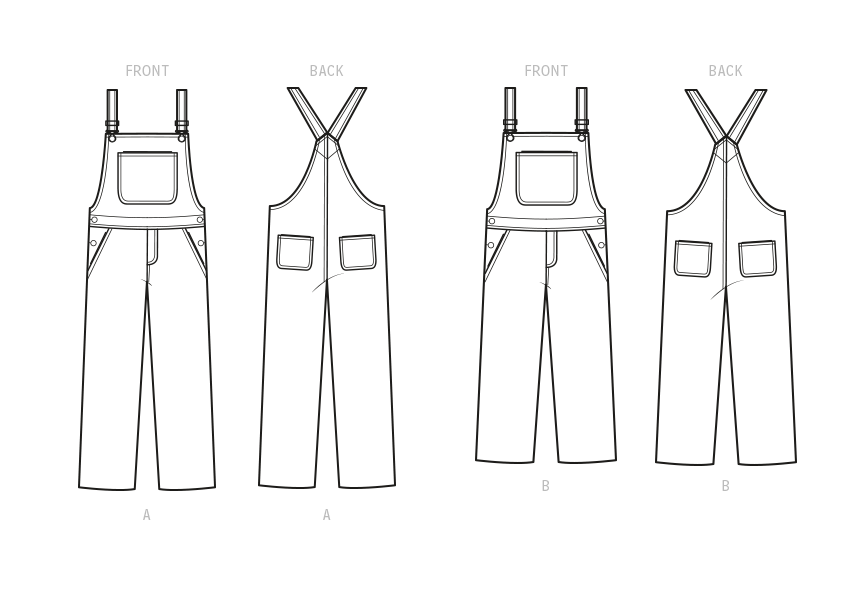 S9590 Misses' Overalls