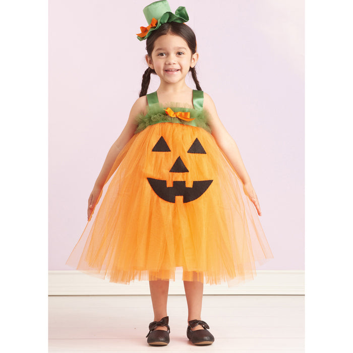 S9625 Toddlers' Tulle Costumes by Andrea Schewe Designs. Size: 6 m-4 y