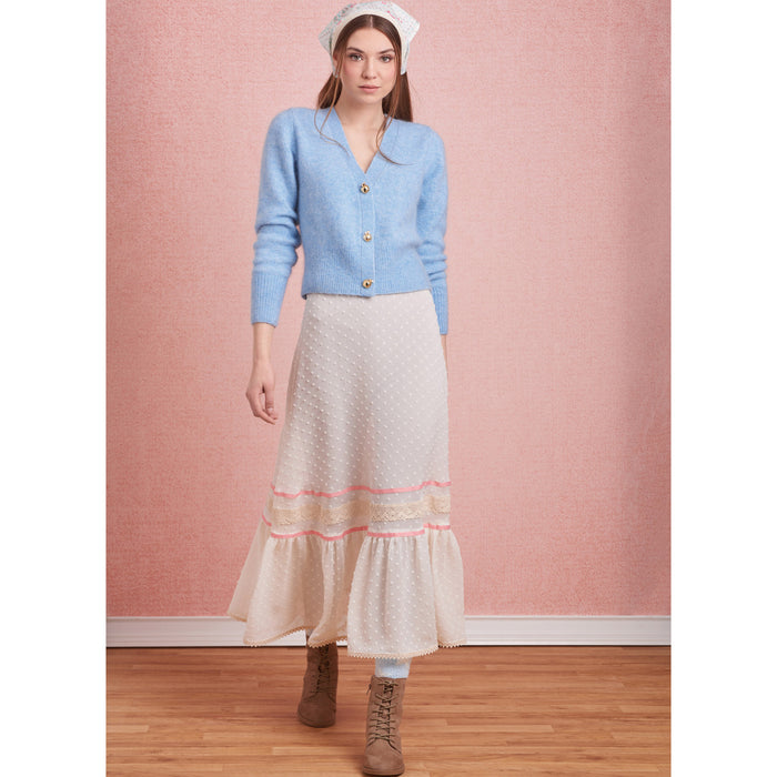 S9631 Misses' Pettiskirt in Sizes XS to XL, Hair Accessories and Purse. Size: XS-XL