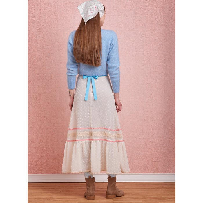 S9631 Misses' Pettiskirt in Sizes XS to XL, Hair Accessories and Purse. Size: XS-XL