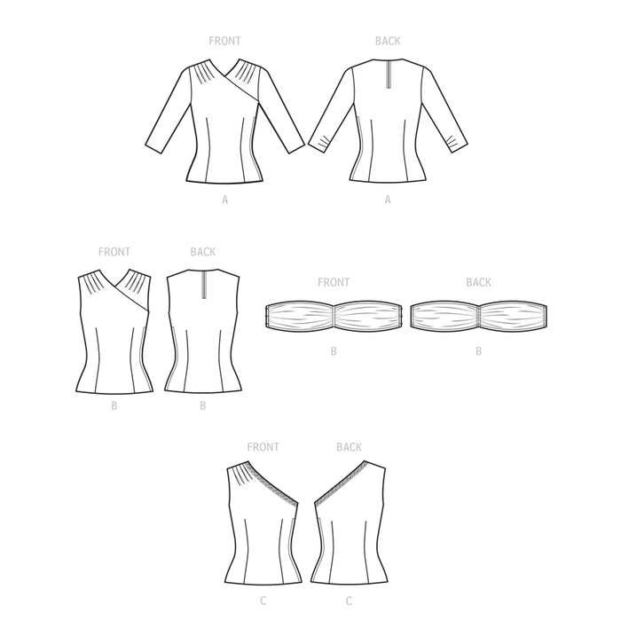 S9634 Misses' Vintage Blouses and Cummerbund. Size: 32-50