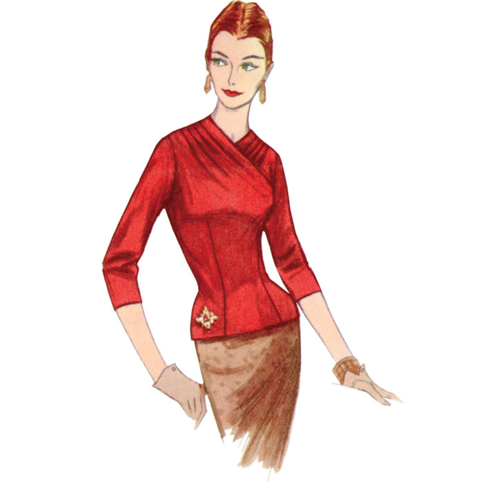 S9634 Misses' Vintage Blouses and Cummerbund. Size: 32-50