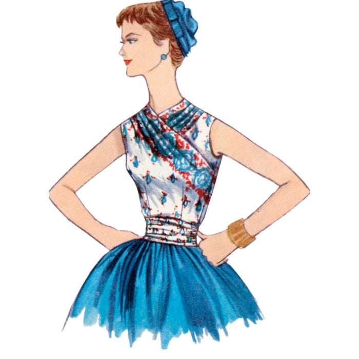 S9634 Misses' Vintage Blouses and Cummerbund. Size: 32-50