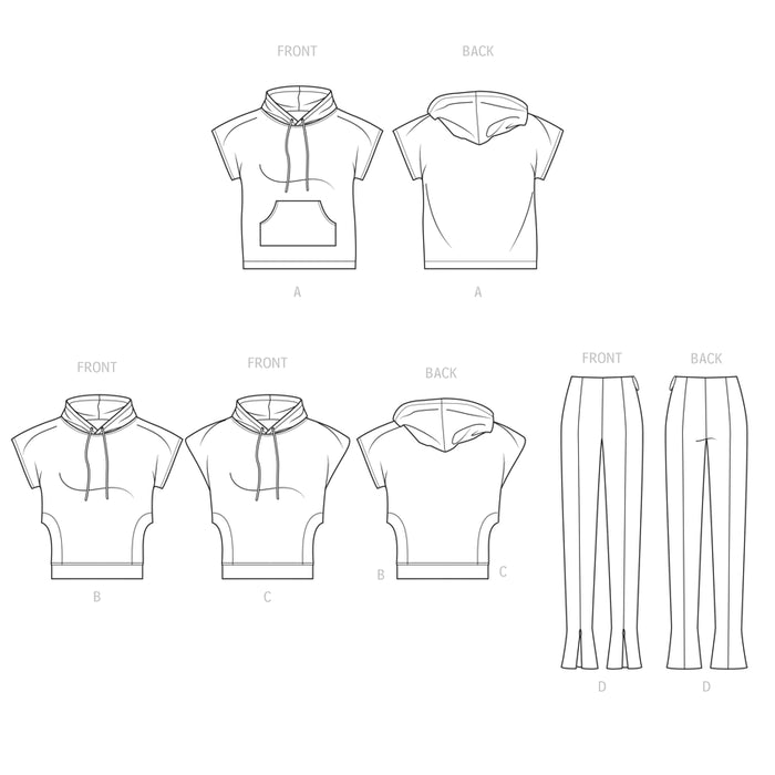 S9636 Misses' Hoodies and Leggings by Mimi G. Size: 30-46