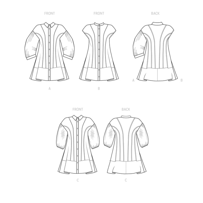 S9641 Misses' Button Down Dress. Size: 30-48